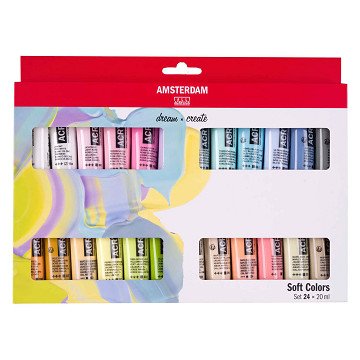 Amsterdam Standard Series Acrylverf Zachte Kleuren Set 20ml, 24dlg.