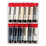 Amsterdam Standard Series Acrylfarben-Grau-Set 20 ml, 12 Stück.