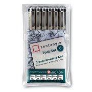 Sakura Zentangle Pigma Micron Fineliners, 6pcs.