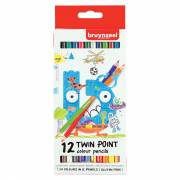 Bruynzeel Kids Twin Point Colored Pencils, 12 pcs.