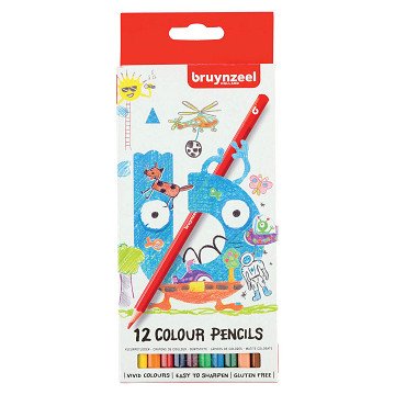Bruynzeel Kids Colouring Pencils, 12 pcs.