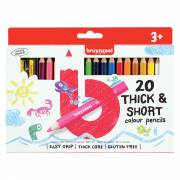 Bruynzeel Kids Short Thick Colored Pencils, 20 pcs.