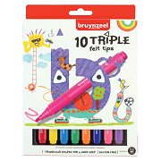 Bruynzeel Kids Triple Felt-tip Pens, 10 pcs.