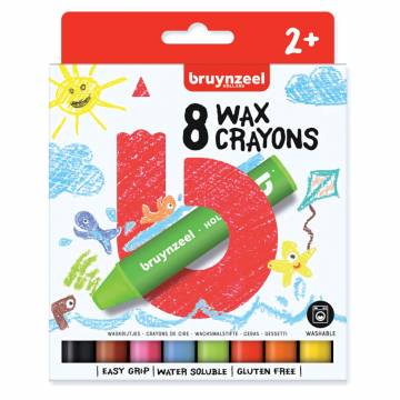 Bruynzeel Kids Wax Crayons, 8 pcs.