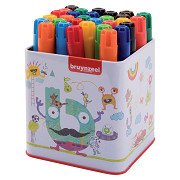 Bruynzeel Thick Felt-tip Pens in Tube, 30 pcs.