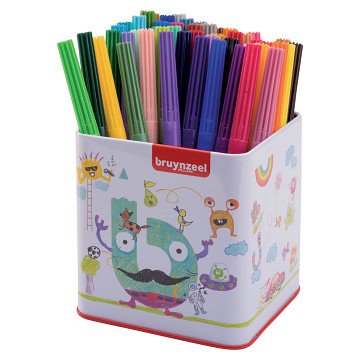 Bruynzeel Super Points Felt-tip Pens in Tube, 48 pcs.