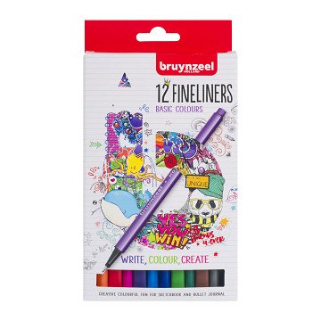 Bruynzeel Fineliners, 12st.