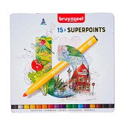 Bruynzeel Felt-tip pens Super point, 15 pcs.