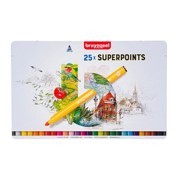 Bruynzeel Felt-tip pens Superpoint, 25 pcs.