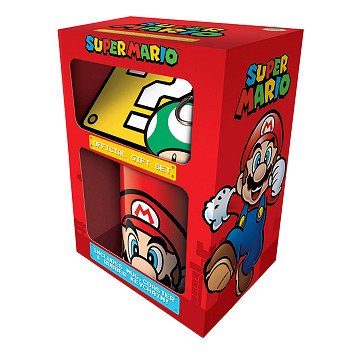 Super Mario Gift Set - Mug, Coaster & Keychain