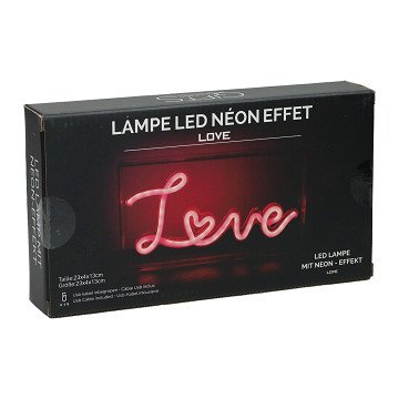 LED Neon Lamp Box Love 23x4x13 cm