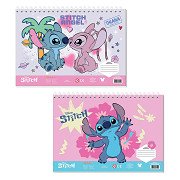 Tekenblok 23x33 cm, 40 Vel met Stickers, Sjabloon en 2 Kleurplaten