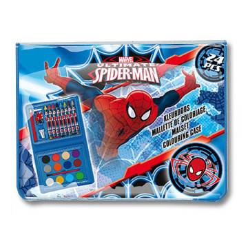 Spiderman Mini Kleurkoffer, 24dlg