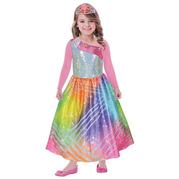 Verkleedset Barbie Regenboog, 5-7 jaar