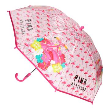 Flamingo Transparante Paraplu, Ø 80 cm