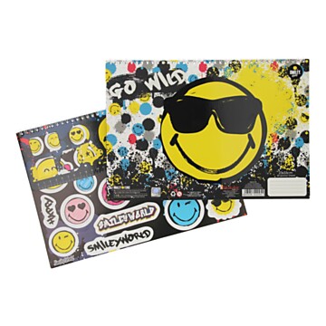 Smiley Schetsboek met Stencils & Stickers