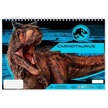 Jurassic World Schetsboek A4 + Stencils & Stickers