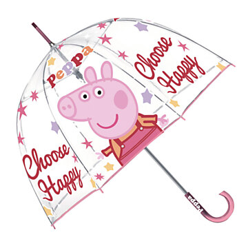 Transparante  Paraplu Peppa Pig - Choose Happy