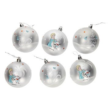 Children's Christmas Balls Frozen II Silver, 6x8cm