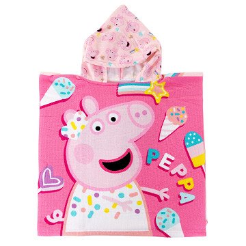 Handdoek Poncho Peppa Pig, 55x55cm