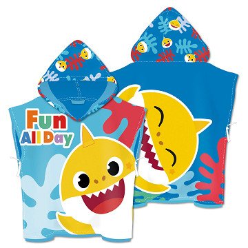 Towel Poncho Baby Shark, 55x55cm