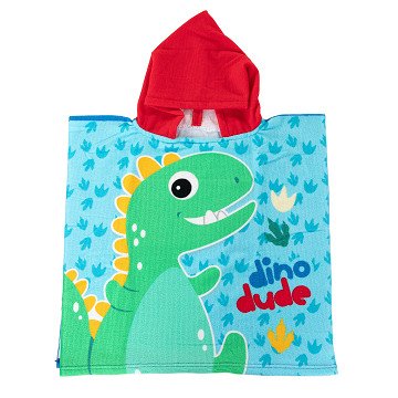 Handdoek Poncho Dino Dude, 55x55cm