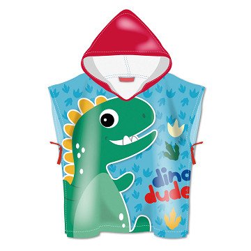 Towel Poncho Dino Dude, 55x55cm