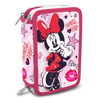 Minnie Mouse 3-compartment Filled Pencil Case