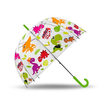 Transparent Umbrella Crazy Dino, 48cm