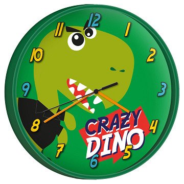 Wandklok Crazy Dino