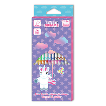Sweet Dreams Colored Pencils Double-sided, 12 pcs