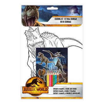 Jurassic World Stationery Set (magnets, crayons, stickers)