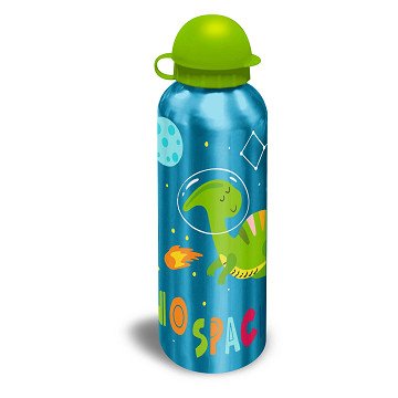 Dino im Weltraum Aluminium-Trinkflasche, 500 ml.