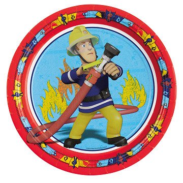 Fireman Sam Party Plates, 8 pcs.