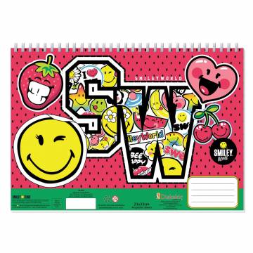 Smiley Schetsboek A4 + Stencils & Stickers