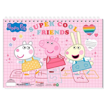 Sketchbook Peppa Pig A4 with Stencils and Stickers