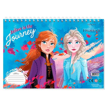 Schetsboek Frozen A4 met Stencils en Stickers