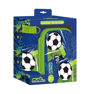 Drinkfles en Broodtrommel Voetbal