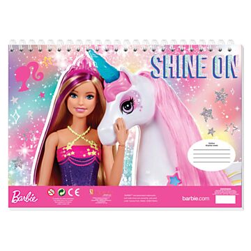 Coloring pages with Stencil and Sticker sheet Barbie