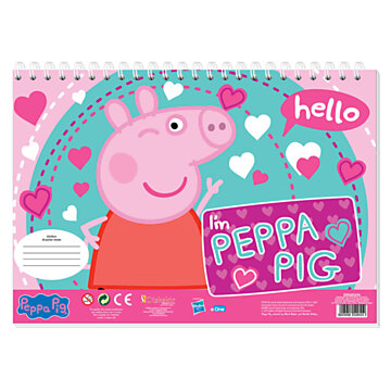 Peppa Pig Coloring Pages with Stencil and Sticker Sheet