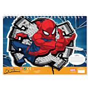 Spiderman Kleurplaten met Stencil en Stickervel
