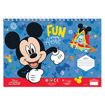 Mickey Mouse Coloring Pages with Stencil and Sticker Sheet
