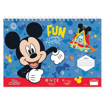 Mickey Mouse Coloring Pages with Stencil and Sticker Sheet