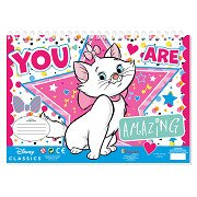 Marie Cat Malvorlagen mit Schablone und Stickerbogen