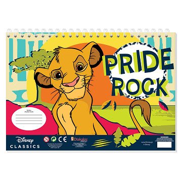 Lion King Coloring Pages with Stencil and Sticker Sheet