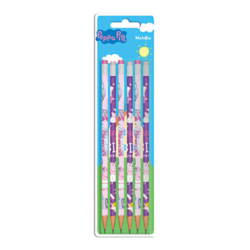 Peppa Pig Pencils with Eraser, 6pcs.