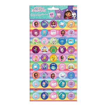 Reward stickers Gabby's Dollhouse, 80 pcs.