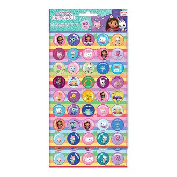 Reward stickers Gabby's Dollhouse, 80 pcs.