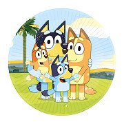 Bluey Pappteller, 8 Stk.