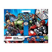 Avengers Drawing Pad with Stickers and 3 Chalks, 40 Sheets